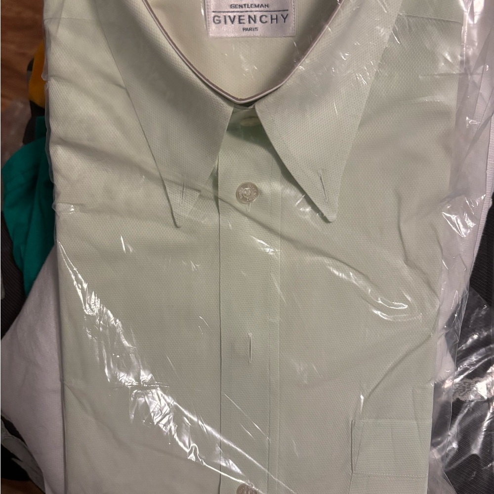 Givenchy Men's Light Green Dress Shirt